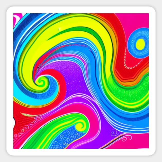 Beautiful Watercolor Swirl Sticker by Liesl Weppen
